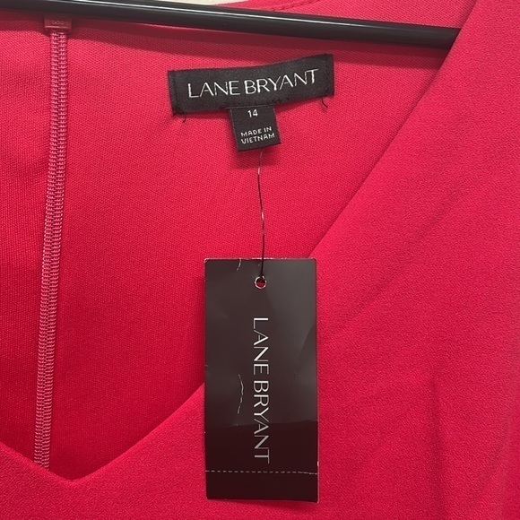 NWT PINK FORMAL DRESS WITH OPEN SHOULDER‎ AND BELL SLEEVES - Picture 4 of 5